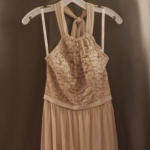 Tan evening dress